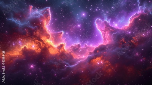 majestic space nebula radiating energy and light in a dynamic universe