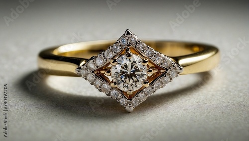 Symbolizing commitment, this diamond ring radiates brilliance in every facet Generative AI