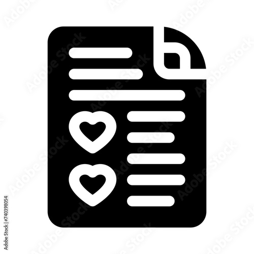 wishlist glyph icon