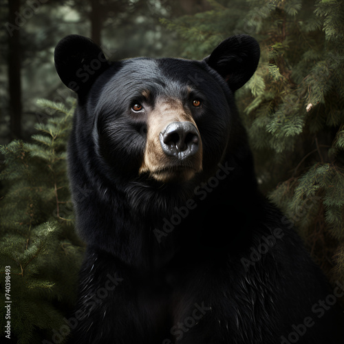 black bear in the woods