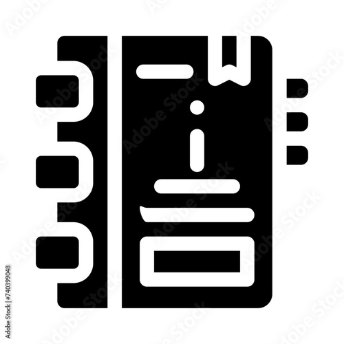 handbook glyph icon