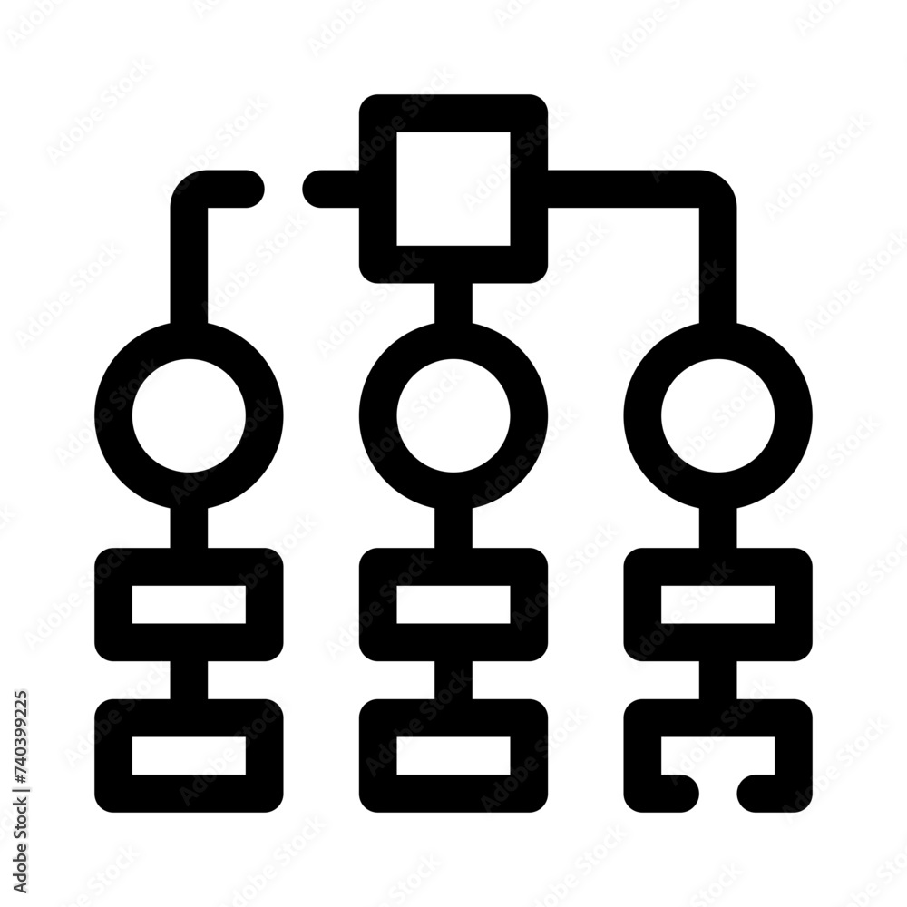 organization chart line icon organization chart line icon