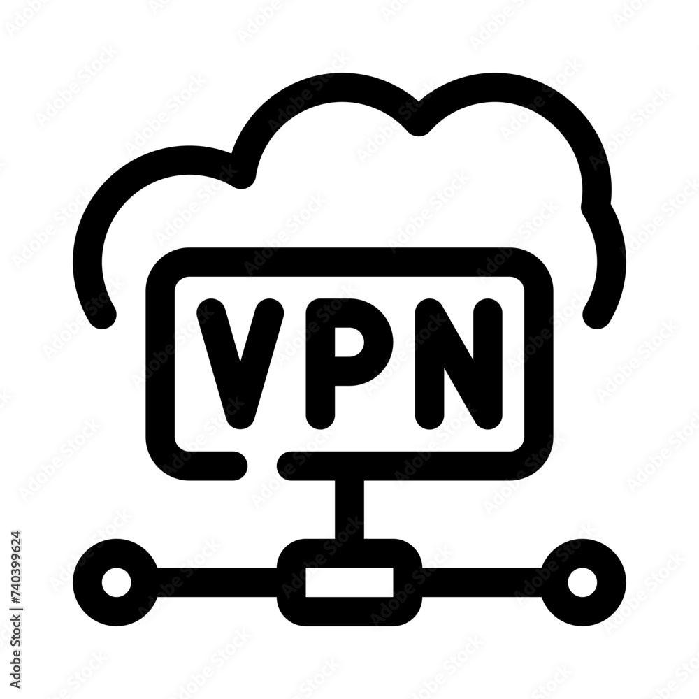 vpn line icon vpn line icon