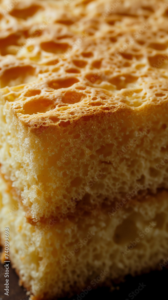 Golden Sponge Cake: A Soft, Fluffy Treat with a Delicate Butter-Vanilla Flavor