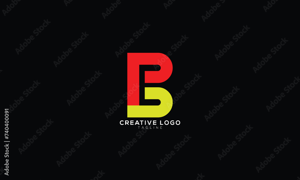 PB PBE Abstract initial monogram letter alphabet logo design