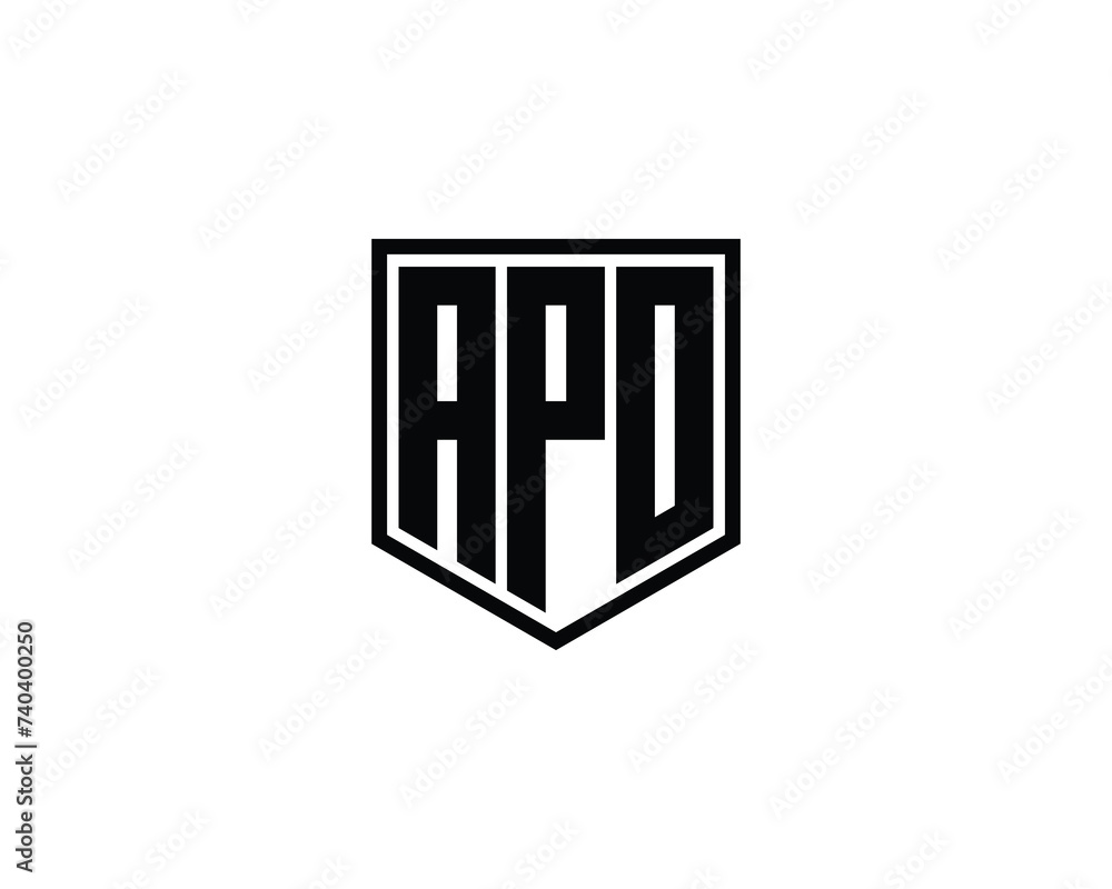 APO logo design vector template