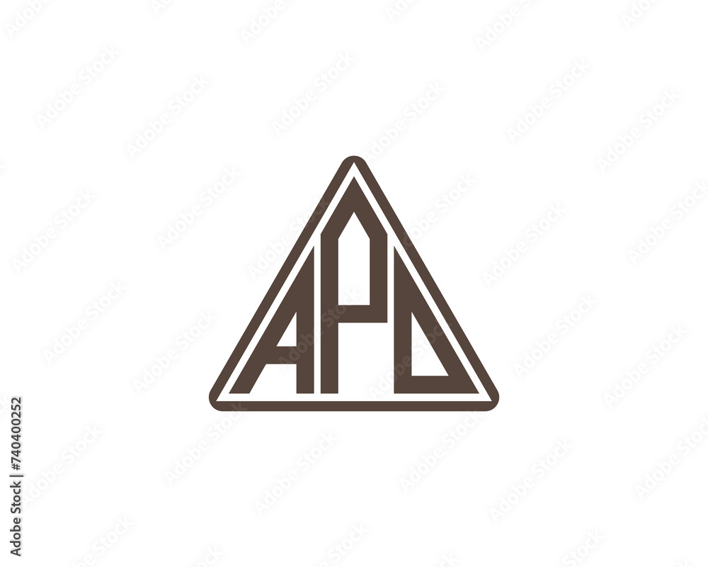 APO logo design vector template APO logo design vector template