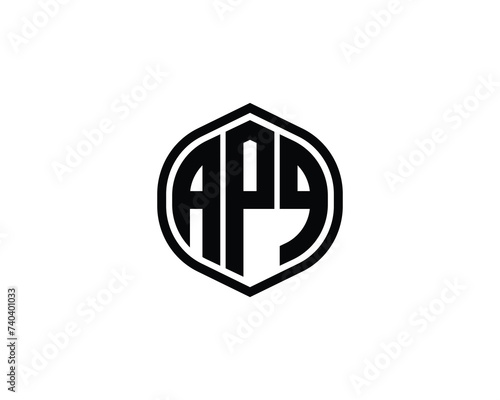 APQ logo design vector template photo