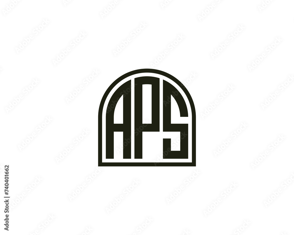 APS logo design vector template