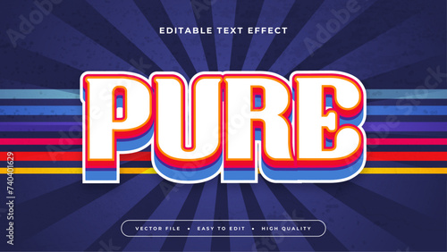 Colorful pure 3d editable text effect - font style