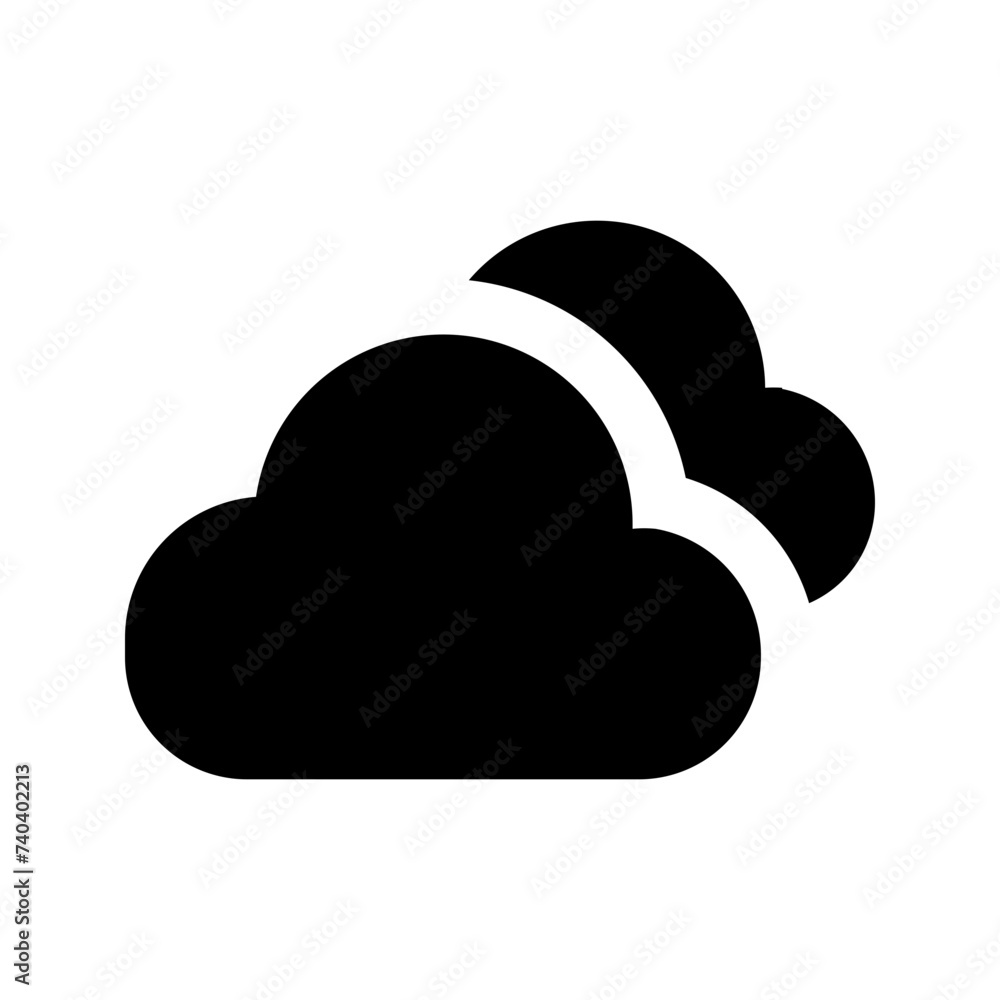 clouds glyph icon clouds glyph icon
