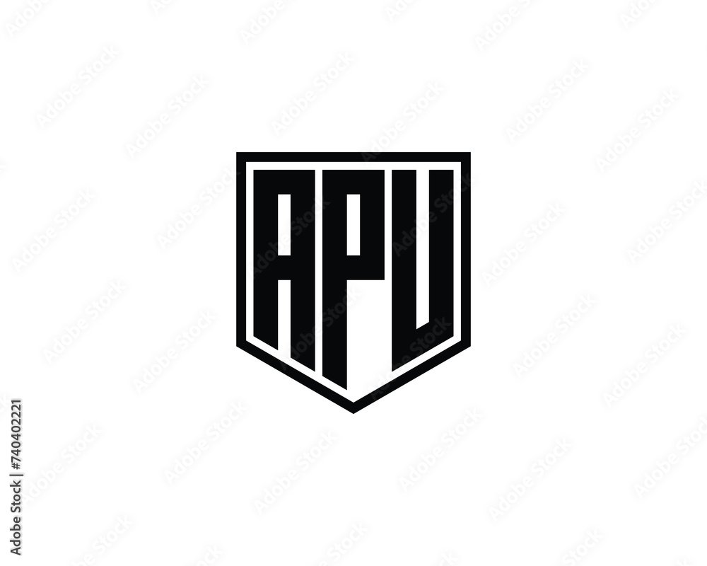 APU logo design vector template APU logo design vector template
