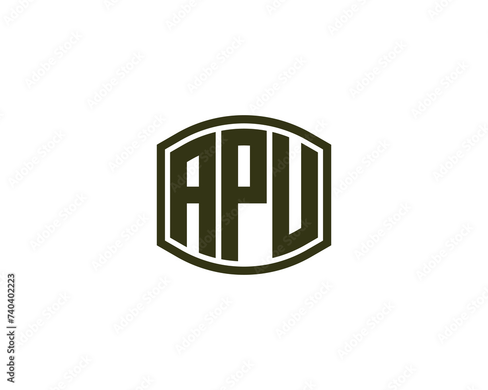 APU logo design vector template APU logo design vector template
