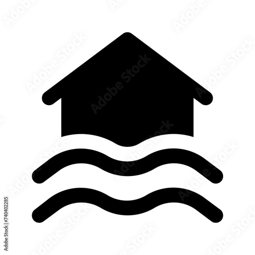 flood glyph icon