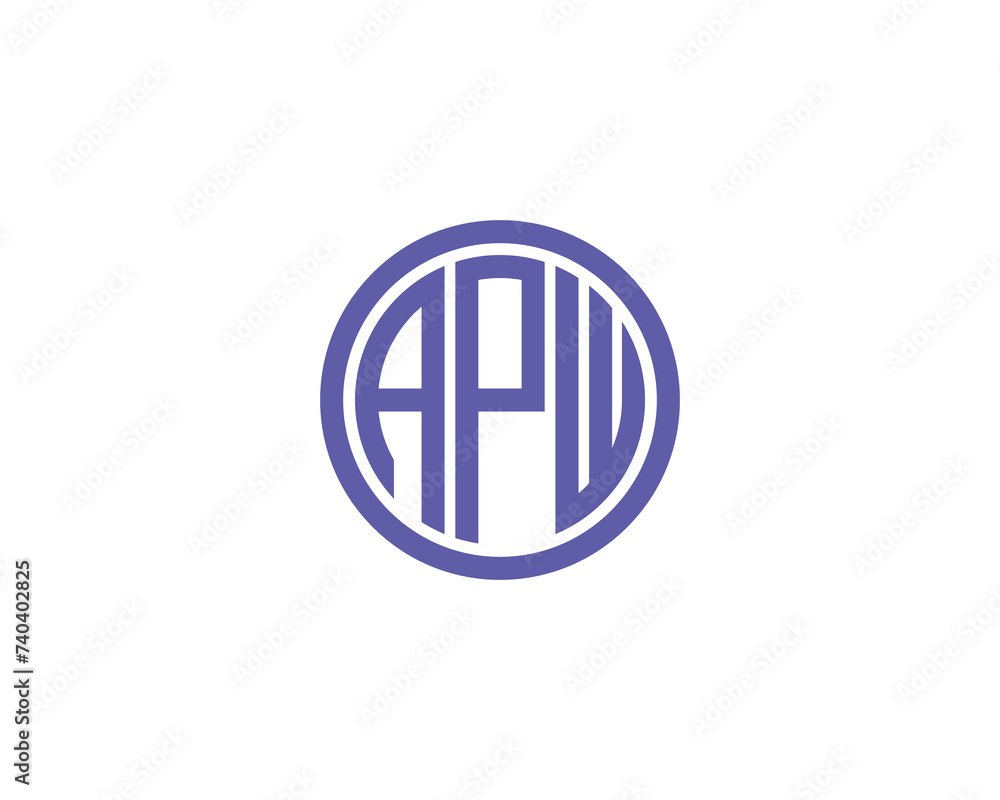 APW logo design vector template APW logo design vector template