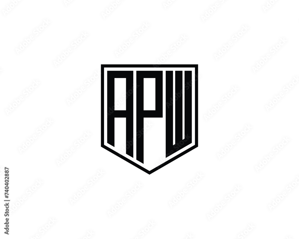 APW logo design vector template