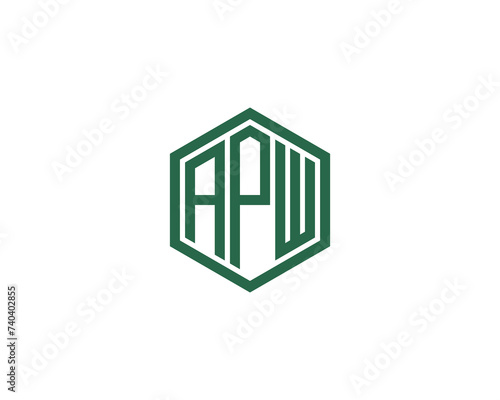 APW logo design vector template photo