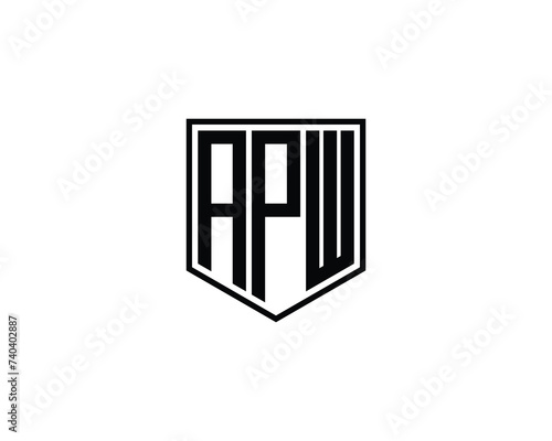APW logo design vector template