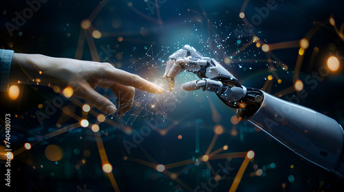 Connection between Ai technology and human  automation  big data for business