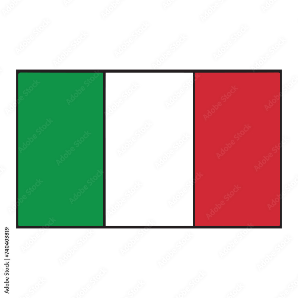 Fototapeta premium vectors illustration of the Italian flag icon