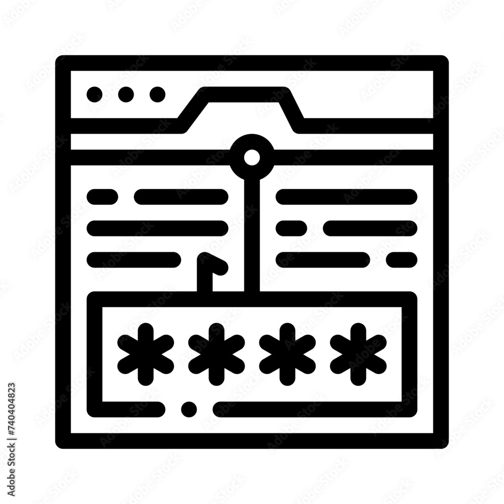 phishing line icon phishing line icon