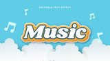 Blue white and orange music 3d editable text effect - font style