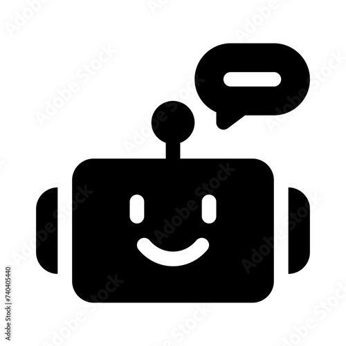 chatbot glyph icon