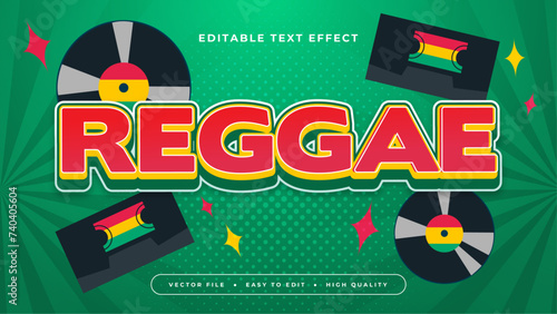 Colorful reggae 3d editable text effect - font style photo