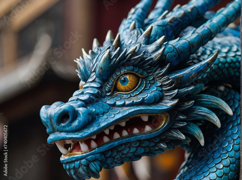 Blue Chinese Dragon eyes  Zodiac sign year of the Blue Dragon