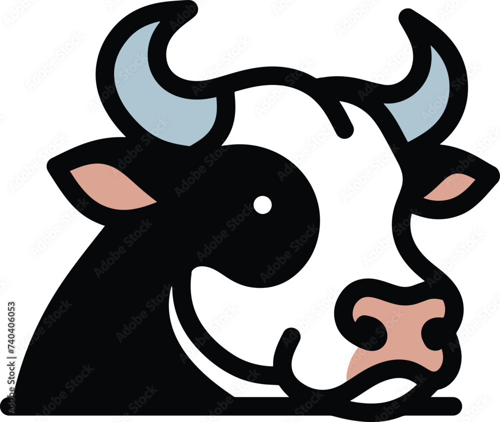Cute cow cartoon design