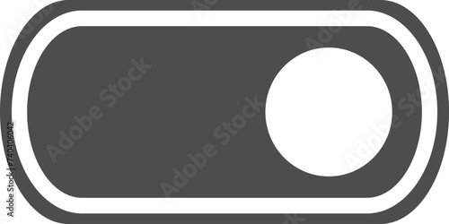 brown toggle icon, vector illustration. 