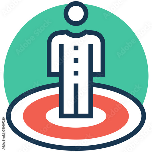 An icon of targeting flat design 