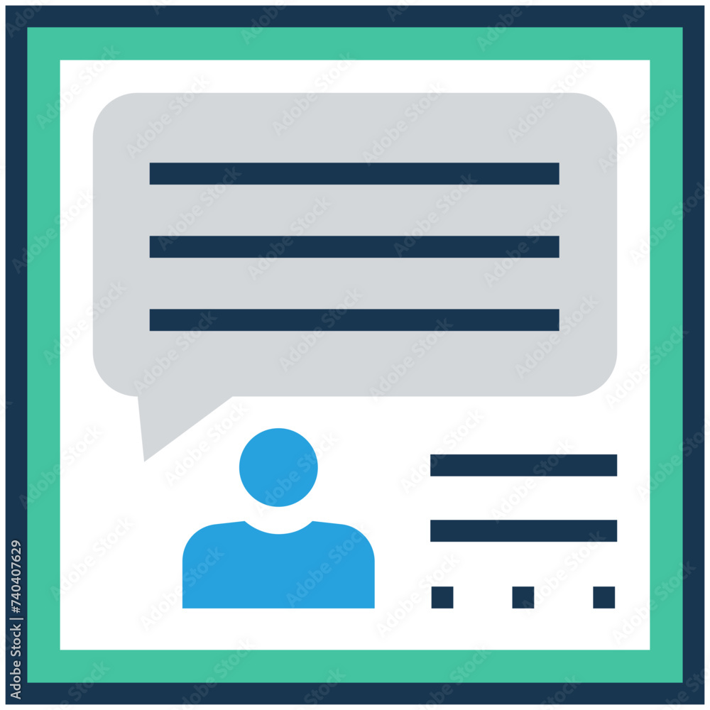 Φωτογραφία Flat icon of a chit chat
