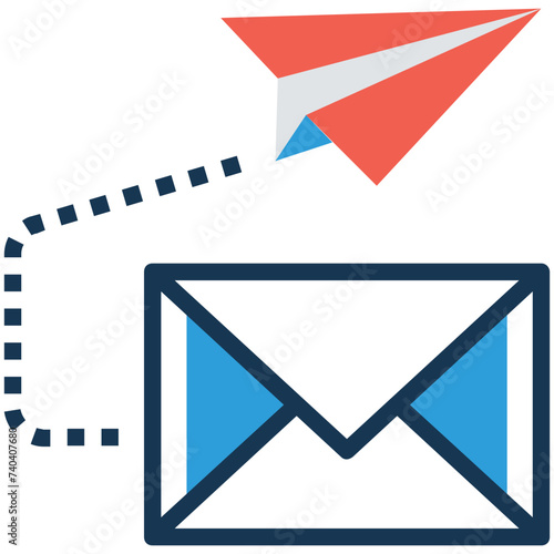 Trendy flat icon of sent 