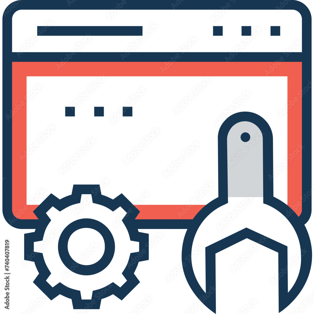 Flat icon design of preferences Flat icon design of preferences