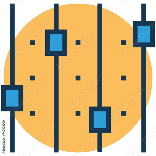 An icon of adjuster flat design 