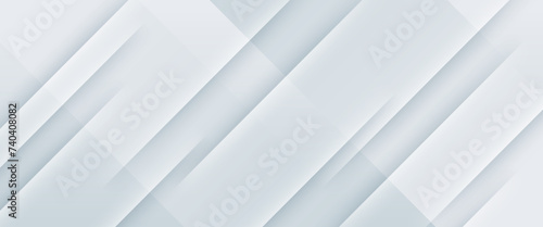 White abstract banner with shapes. For business banner, formal backdrop, prestigious voucher, luxe invite, wallpaper and background