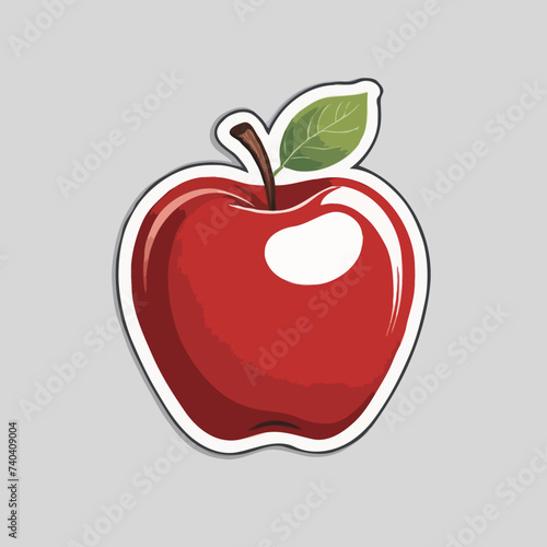 red apple illustration