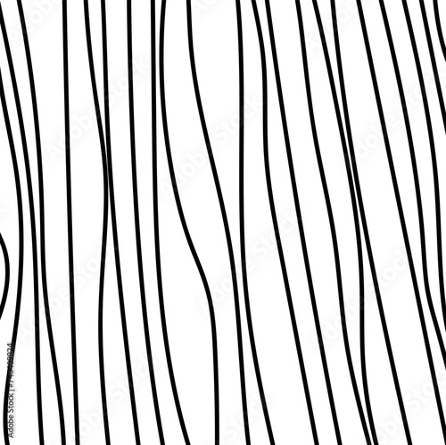 Vertical striped art with curvy lines