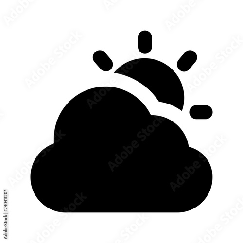cloudy glyph icon