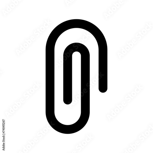 paper clip glyph icon