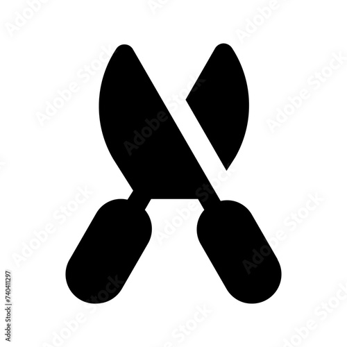 pruning shears glyph icon