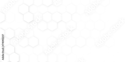Hexagon bee hive honeycomb pattern seamless abstract white background vector illustration photo