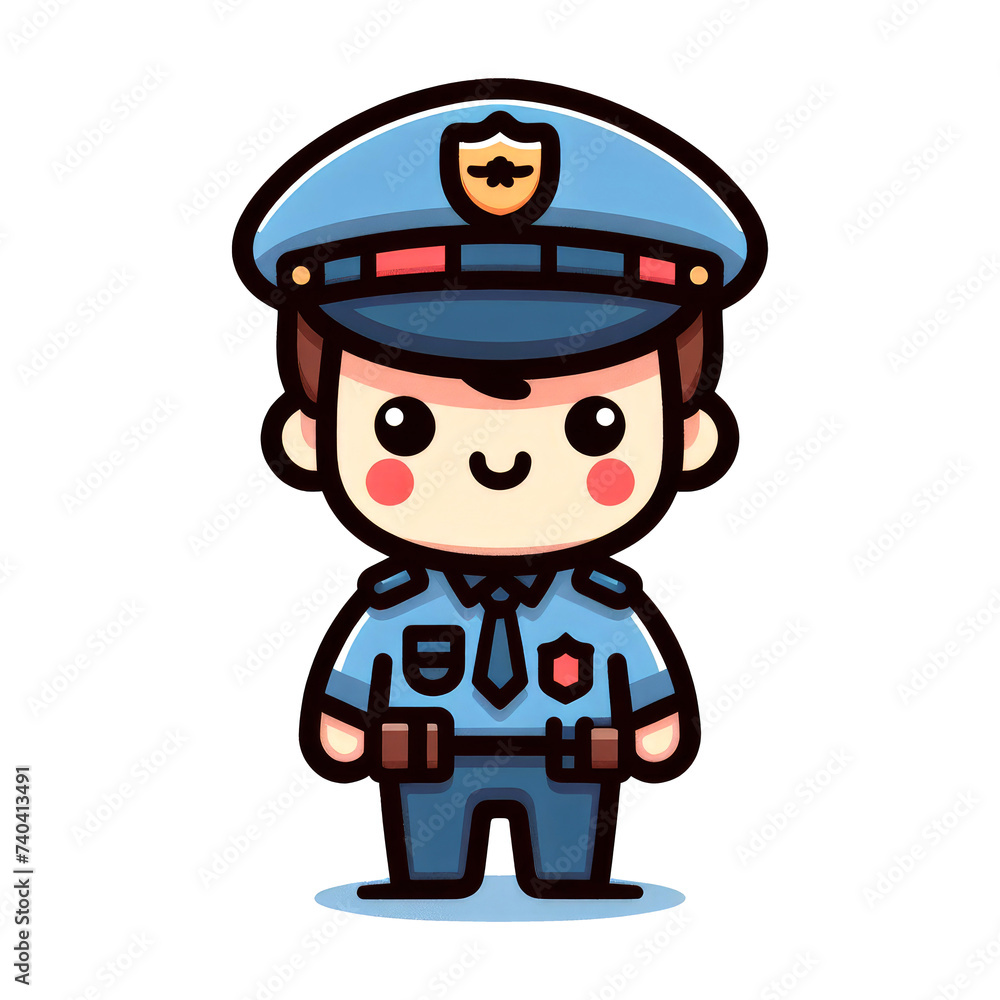 character kid officer cute character kid officer cute