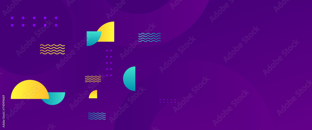Blue yellow and purple violet vector abstract geometric shapes banner. For cover design, book design, poster, cd cover, flyer, website backgrounds or advertising Blue yellow and purple violet vector abstract geometric shapes banner. For cover design, book design, poster, cd cover, flyer, website backgrounds or advertising