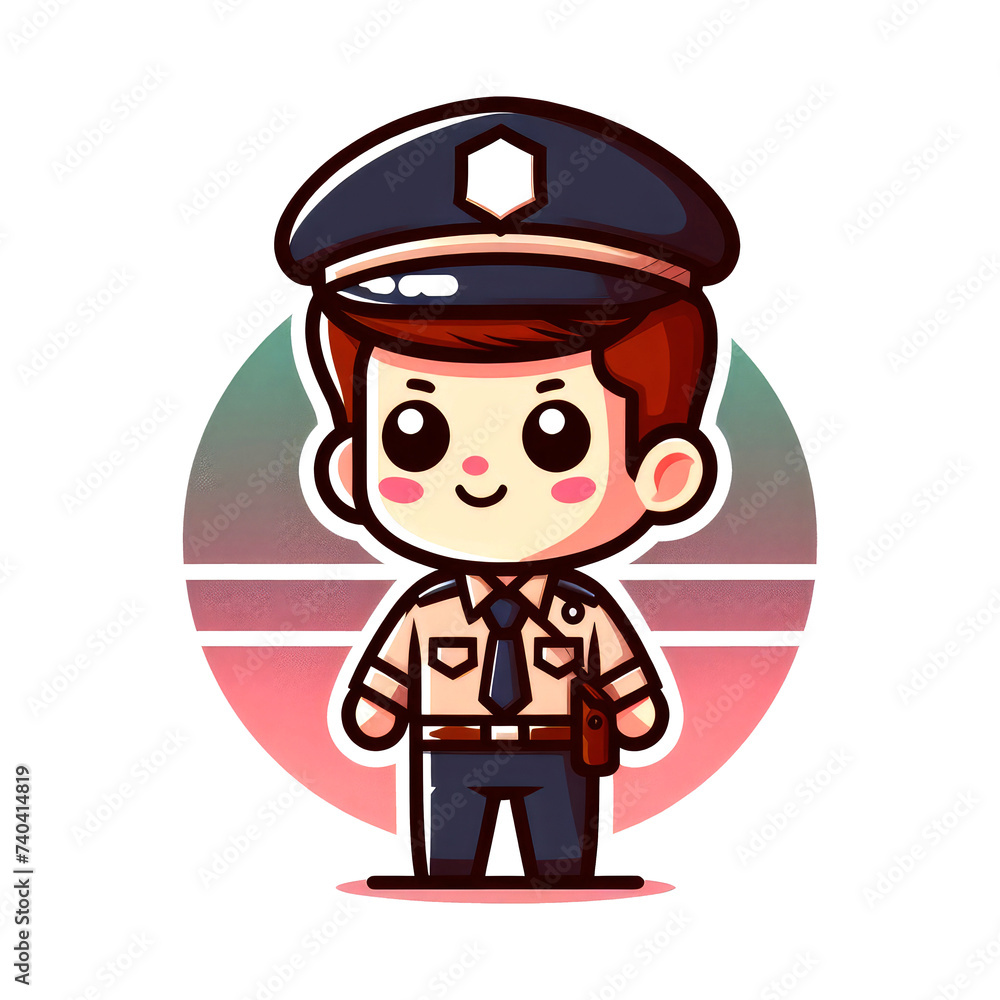character kid officer cute character kid officer cute