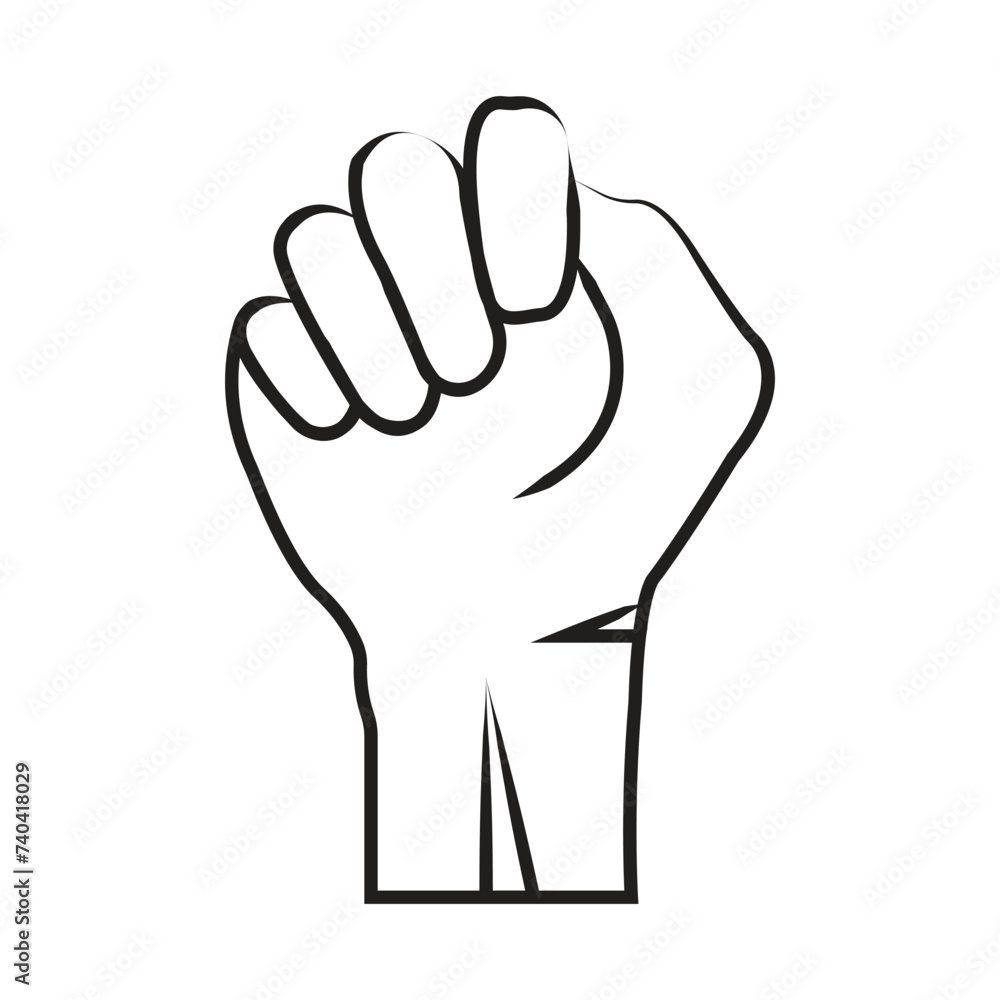 Obraz premium black defiant hand vector Illustrated