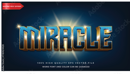 Miracle text effect editable modern text style