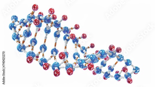 Molecular structure of DNA, double helix, detailed, science concept