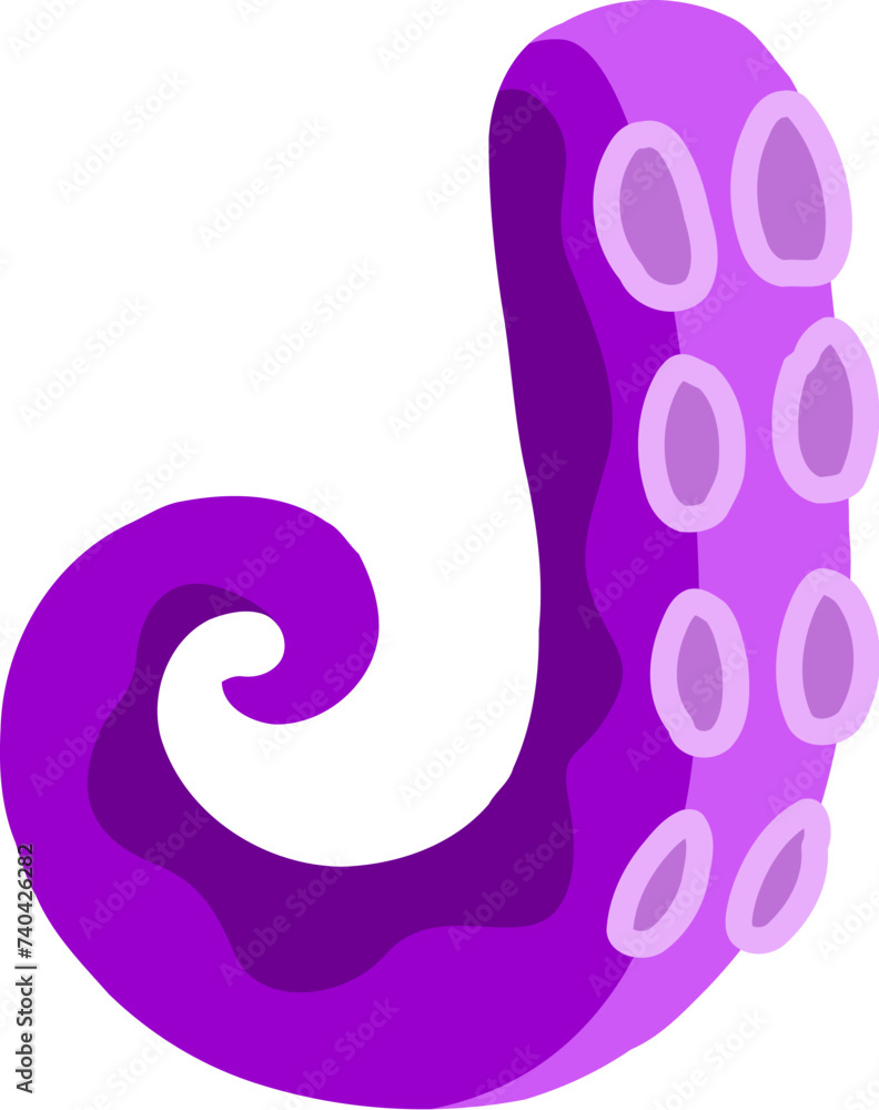 Octopus Letter Alphabet Vector J Octopus Letter Alphabet Vector J